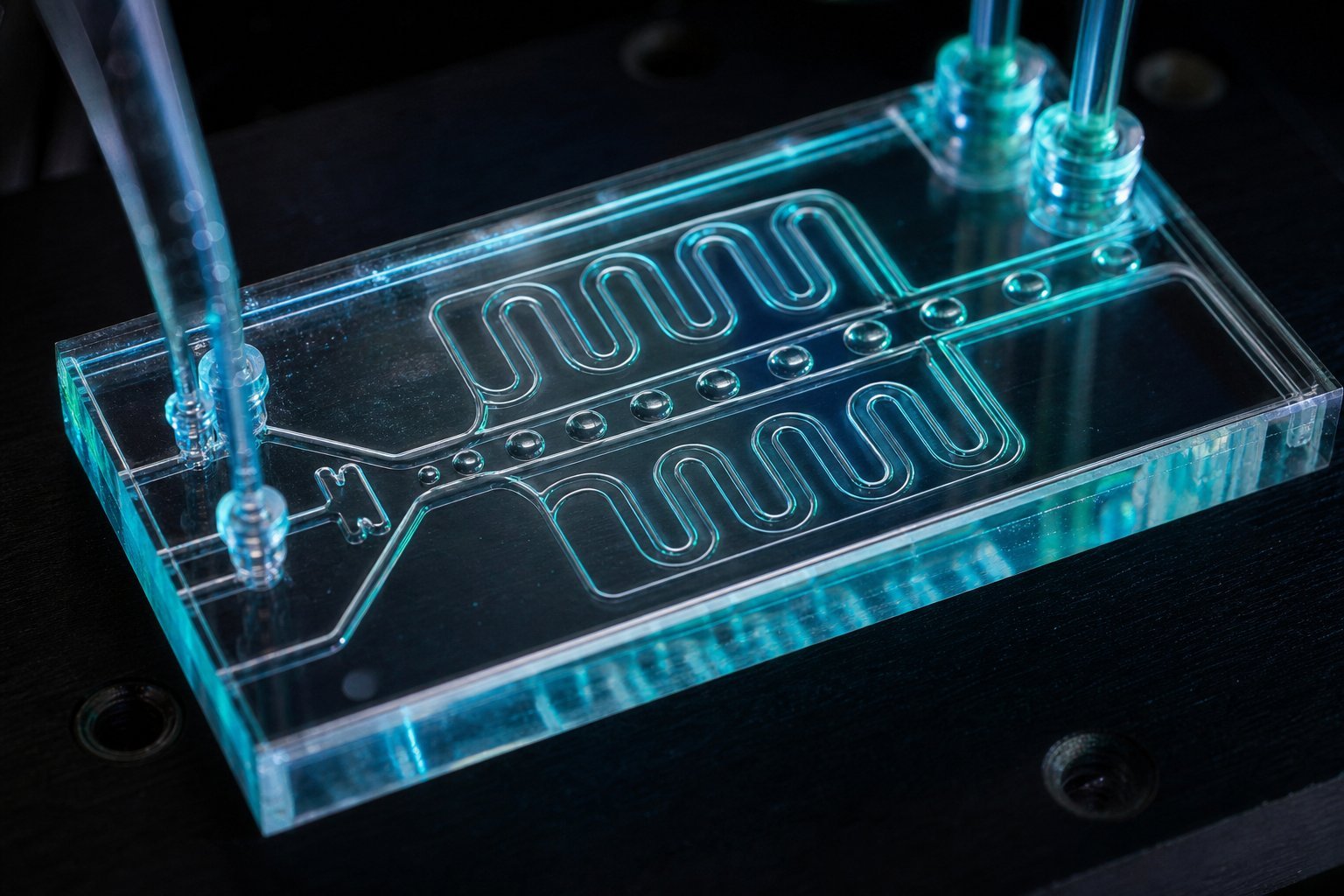 Illustrative microfluidic algae chip